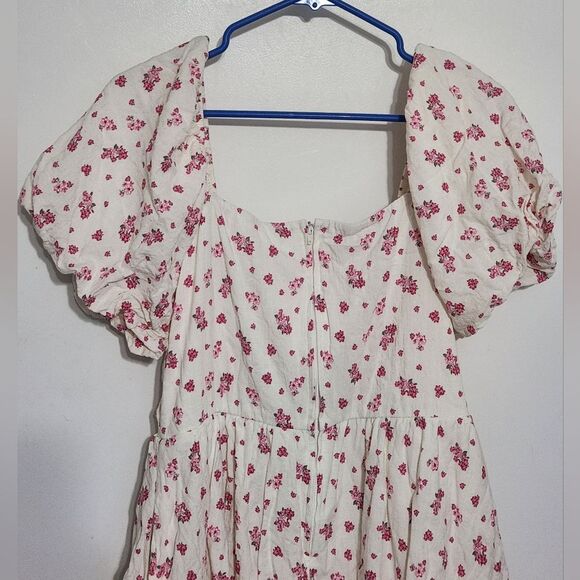 Altar'd State White and Pink Floral Mini Dress Size XXL - Picture 9 of 10